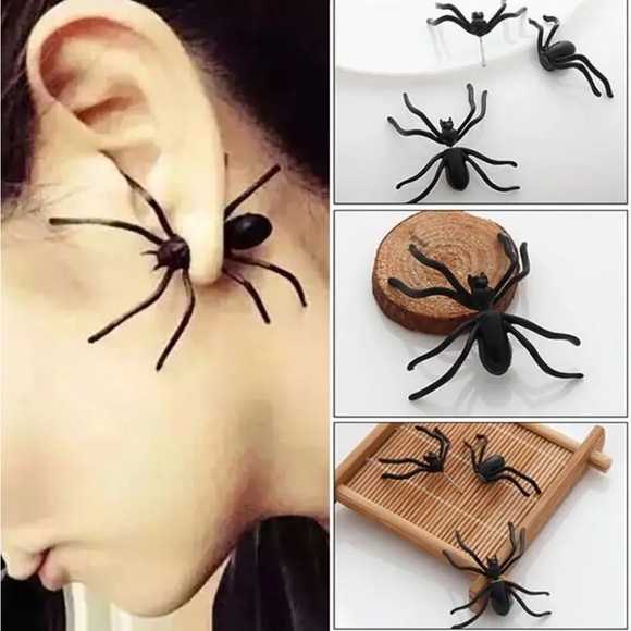 Fashion Jewelry Jewelry - 🔥 Clearance 🔥 Black Spider Earrings ~ 1 Pair
